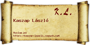 Kaszap László névjegykártya