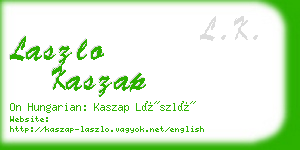 laszlo kaszap business card